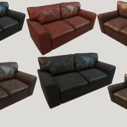 Old Clean Leather Couches - Collection