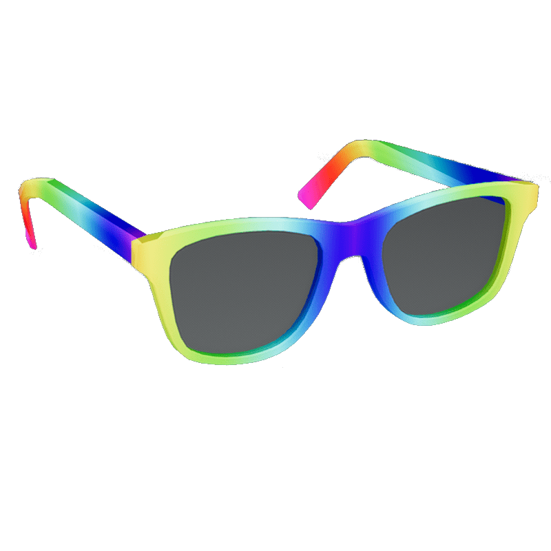 Glowing Rainbow Glasses male 2.0