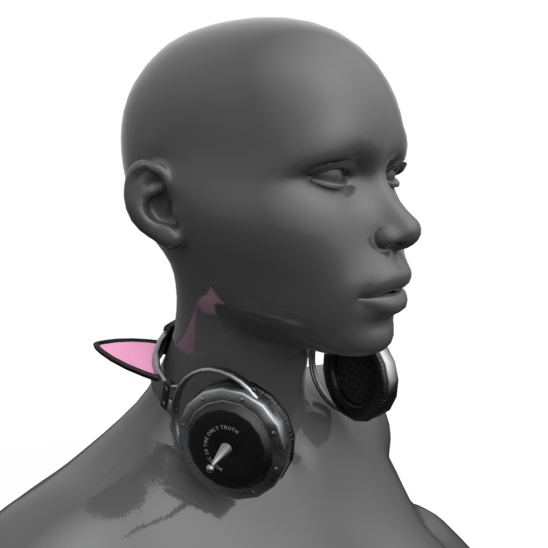Headphones Black-Pink (Neck)