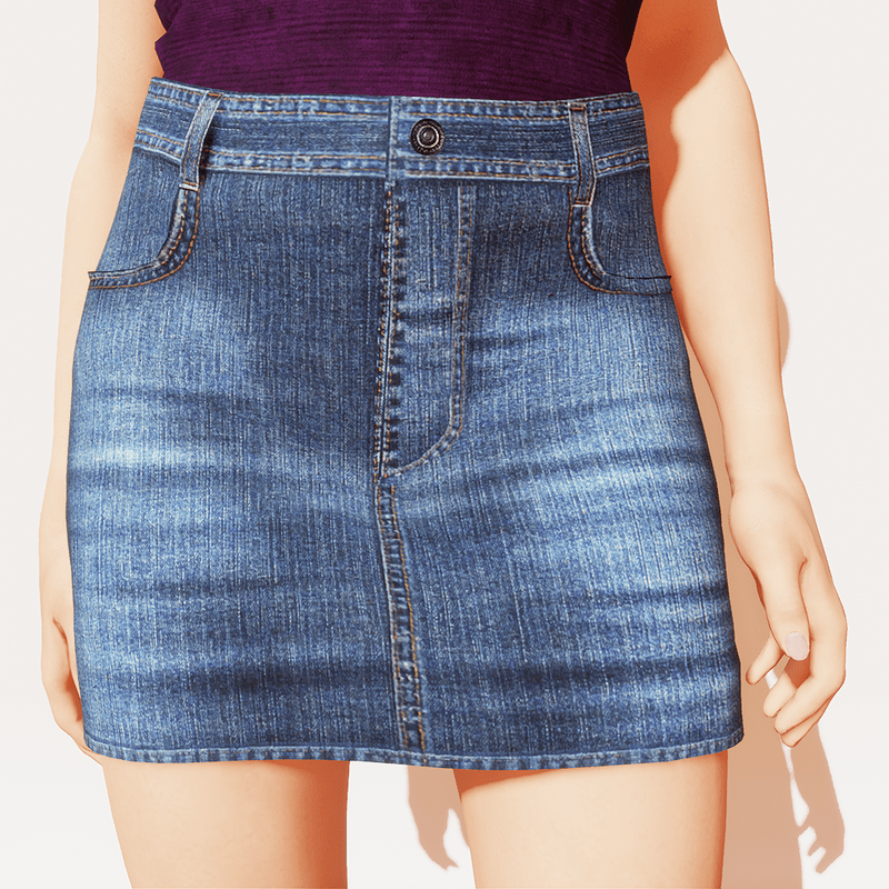 BMe Blue Denim Skirt