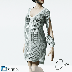 Coco White Sweater dress cutout arms