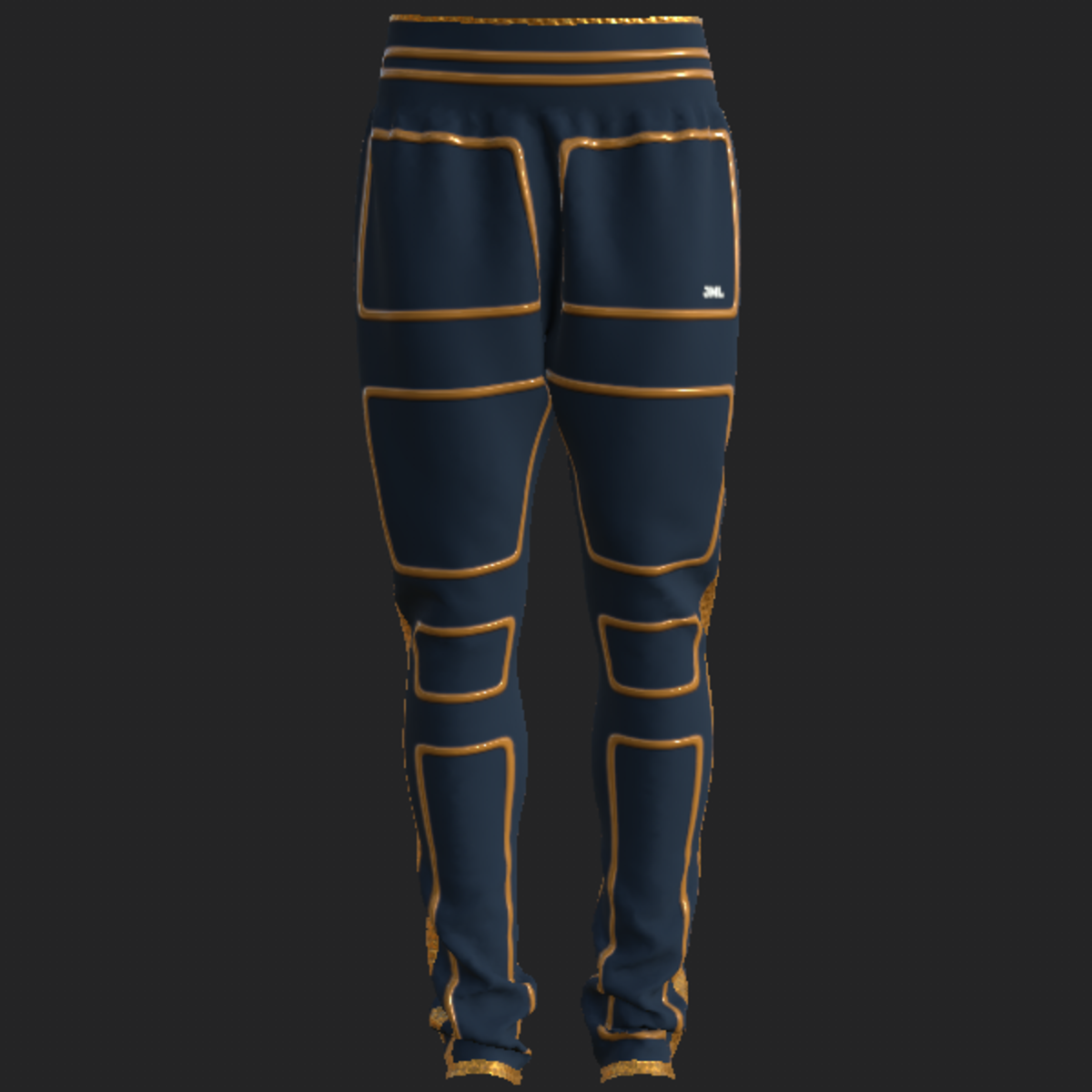 NEO SPORT PANTS_ DARK BLUE YELLOW