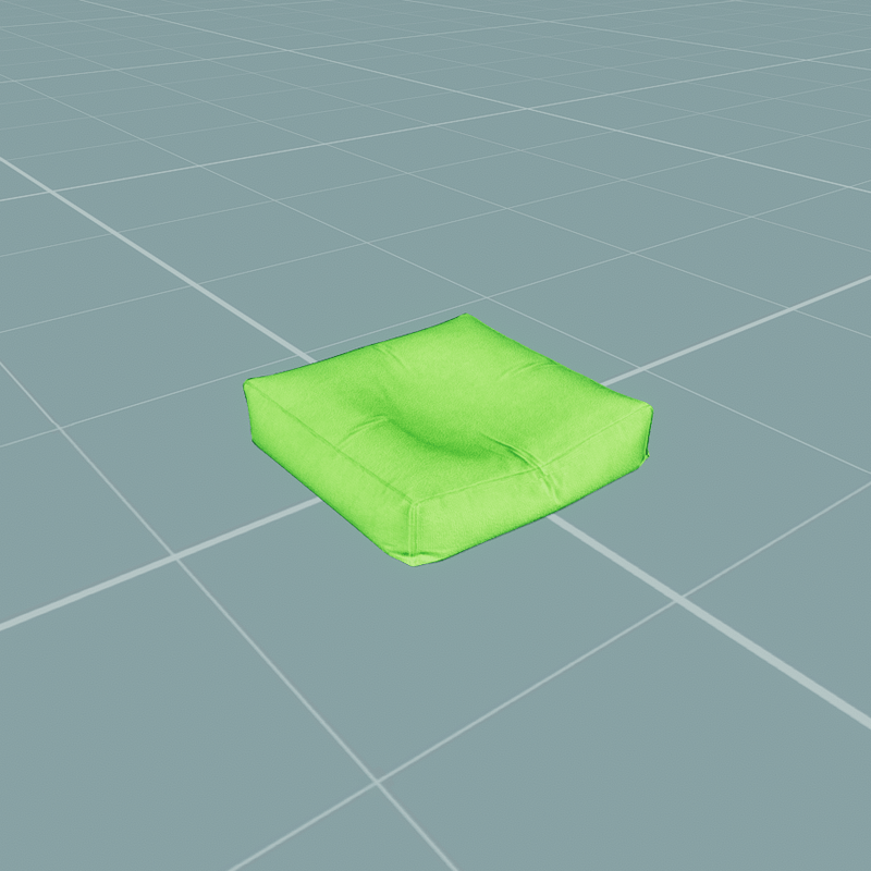 Cushion (Green,Sitting)