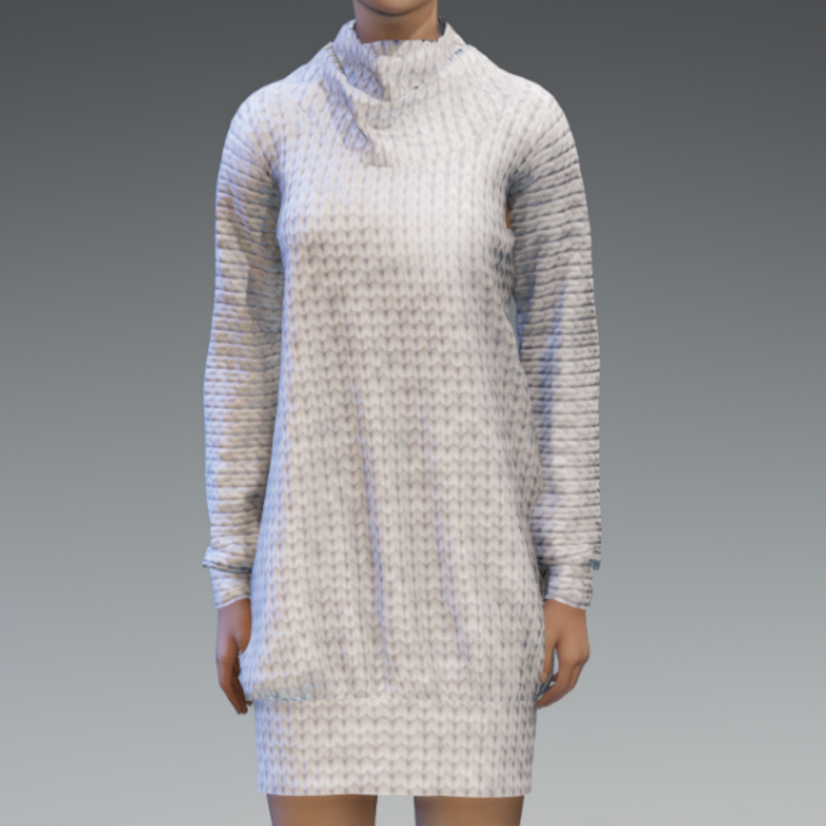 White Knit Sweater Dress