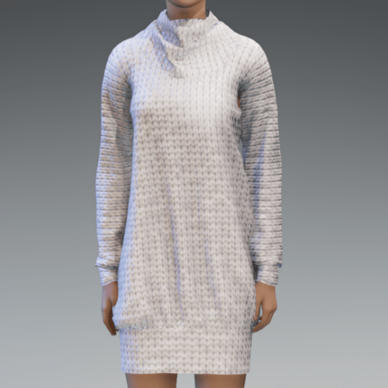 White Knit Sweater Dress