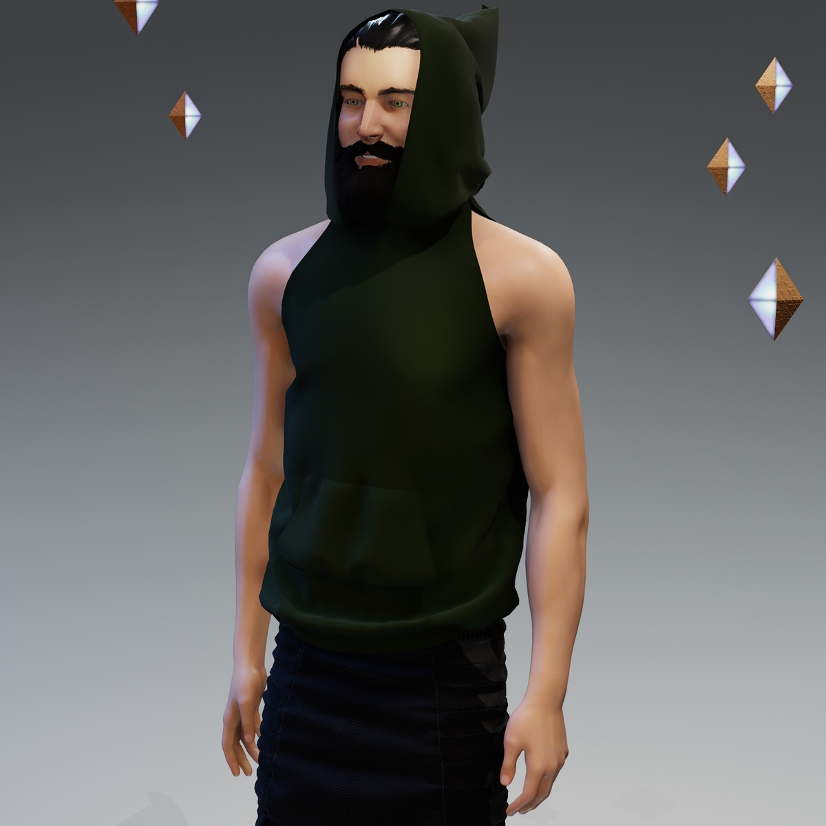 ‘Headspace’ Velvet (χ) Sleeveless Hoodie - Unisex