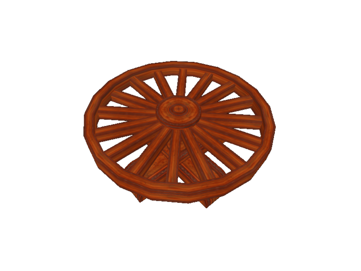 Cart Wheel Table