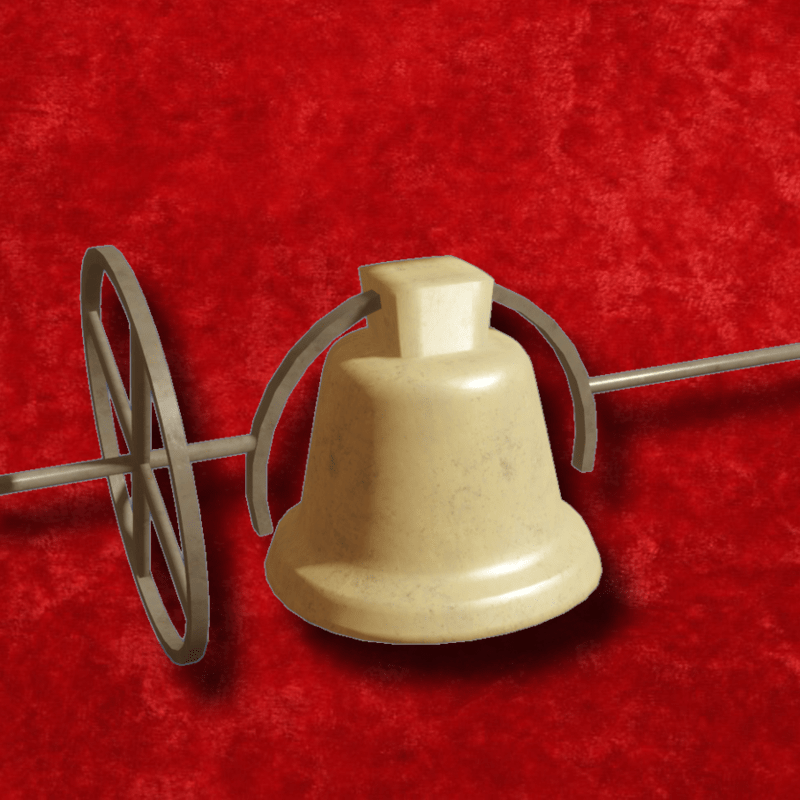 small bell with mounting