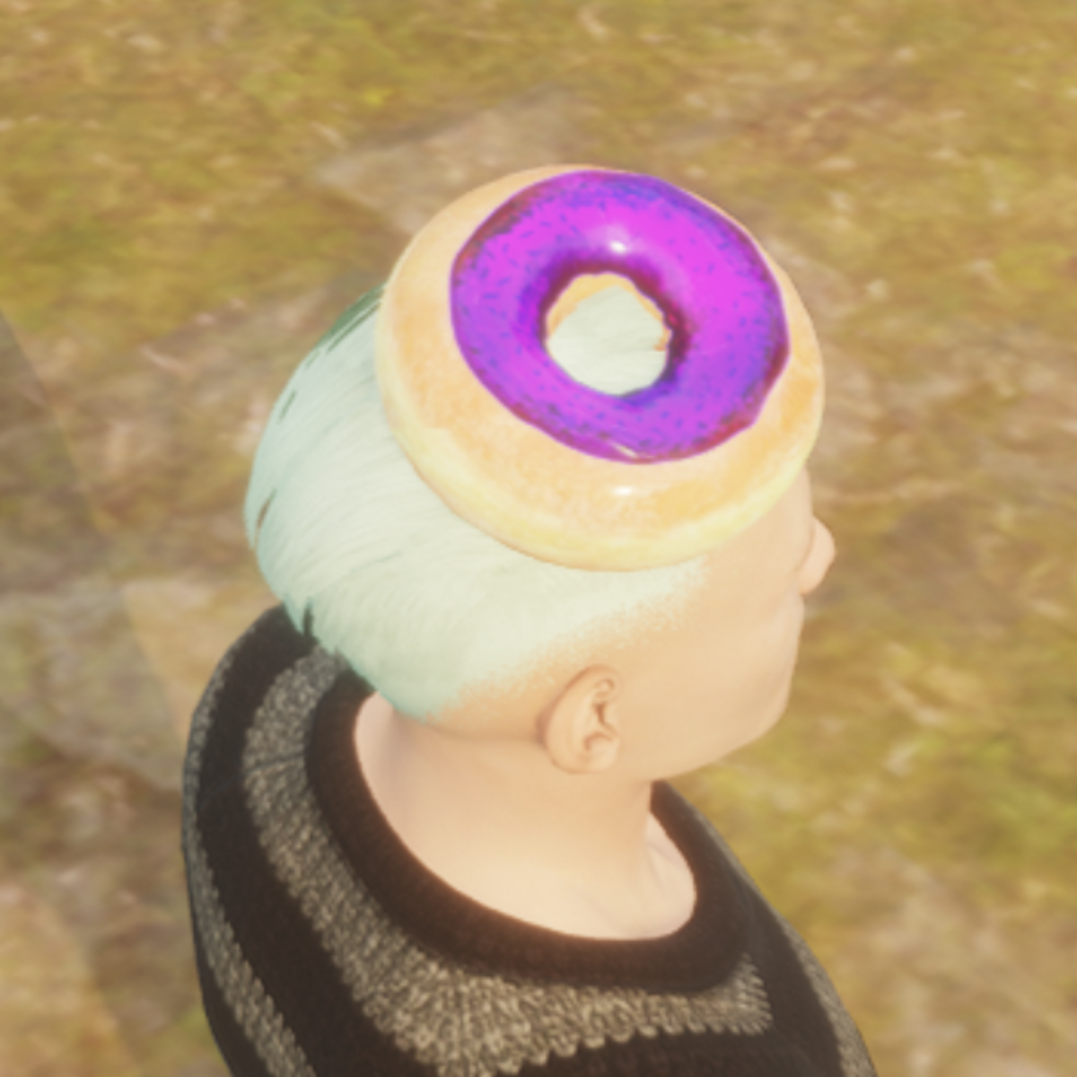 Tilted Jam Doughnut Hat- Grape