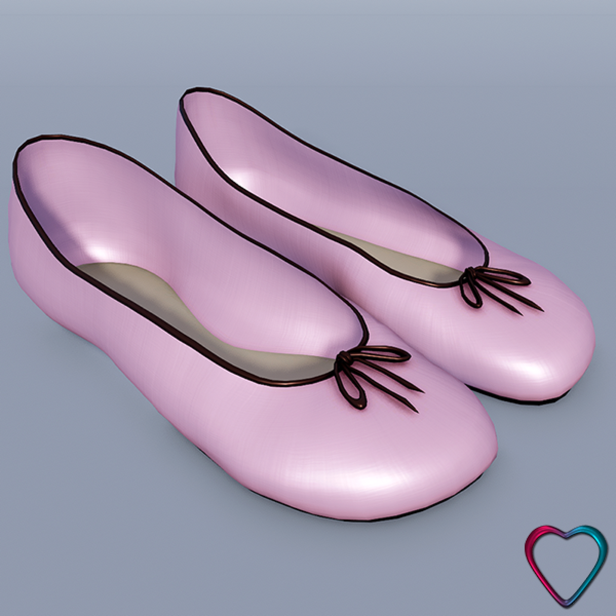 Ballerina Shoes - Pink Rose and Brown
