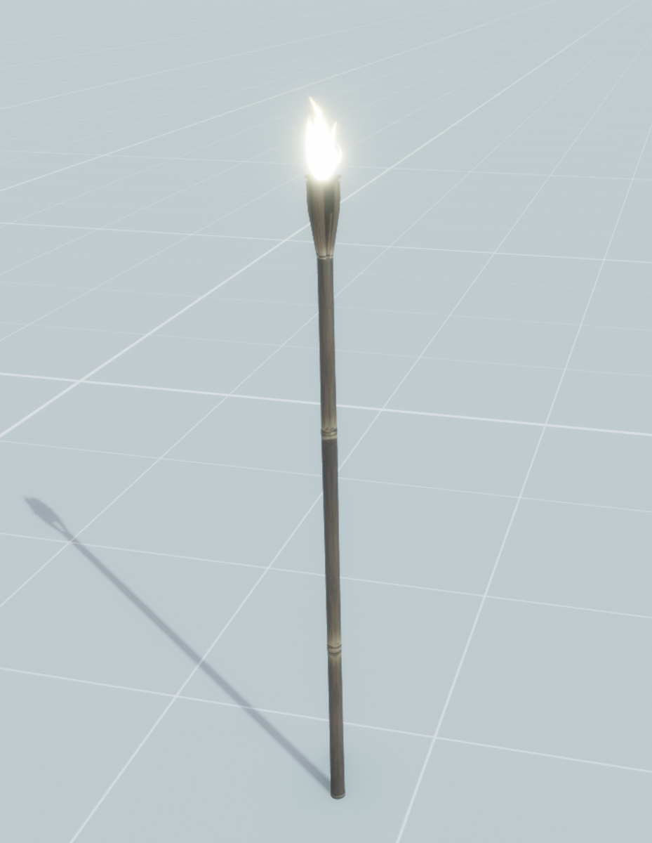 Tiki Torch (with animated flame)