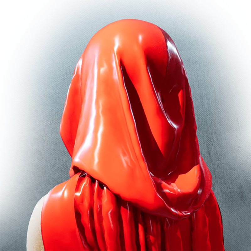 The Short Cape Latex Red