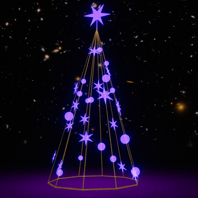 Light Christmas Tree Purple Set