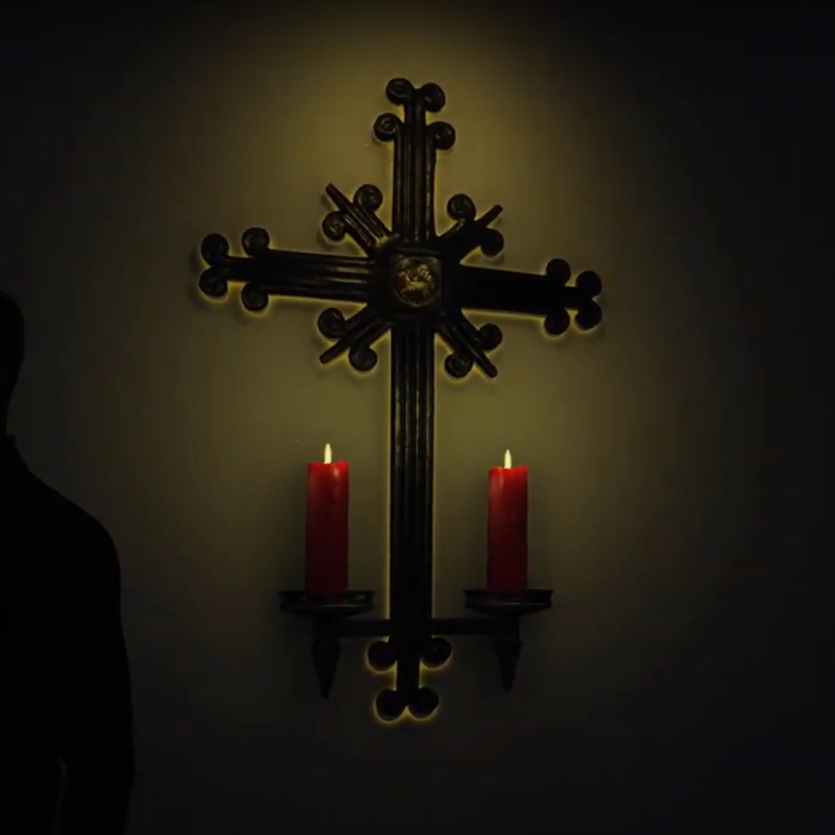 Metal Wall Cross Sconce