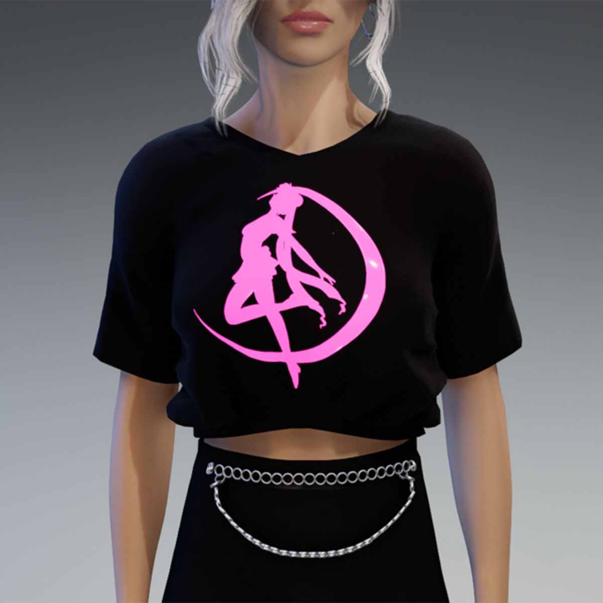 Glowing "Moonie Time" Shirt in Pink