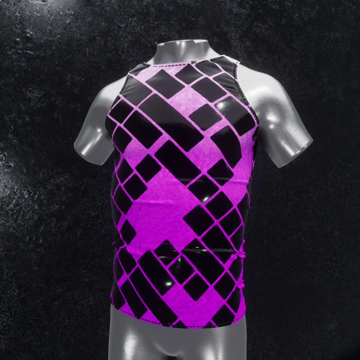 Sleeveless Shirt diagonal pink