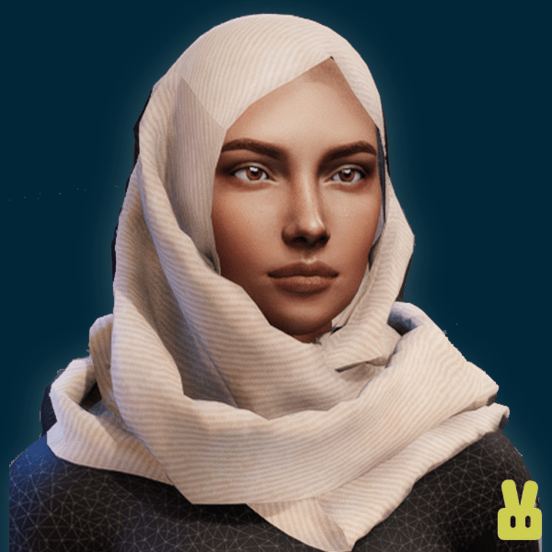 hijab v2 - white