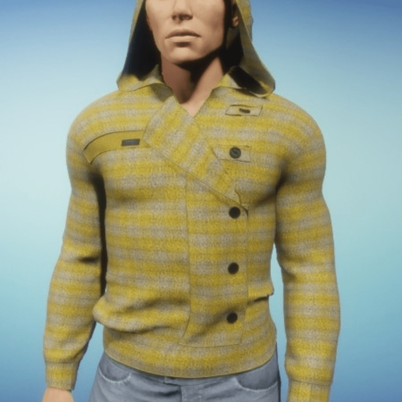sweater with hood yellow