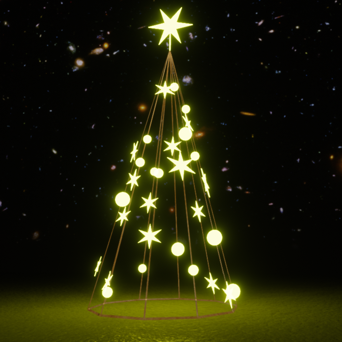 Light Christmas Tree Yellow Set