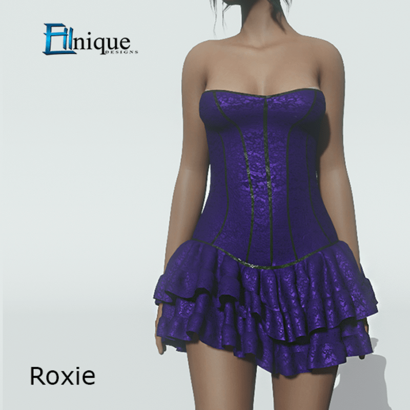 Purple Lace Corset Dress