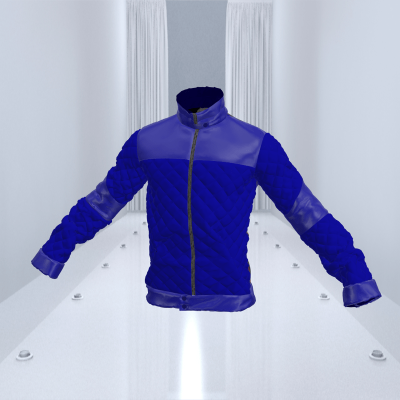 Blue with Eagle Bomber Jacket Leather