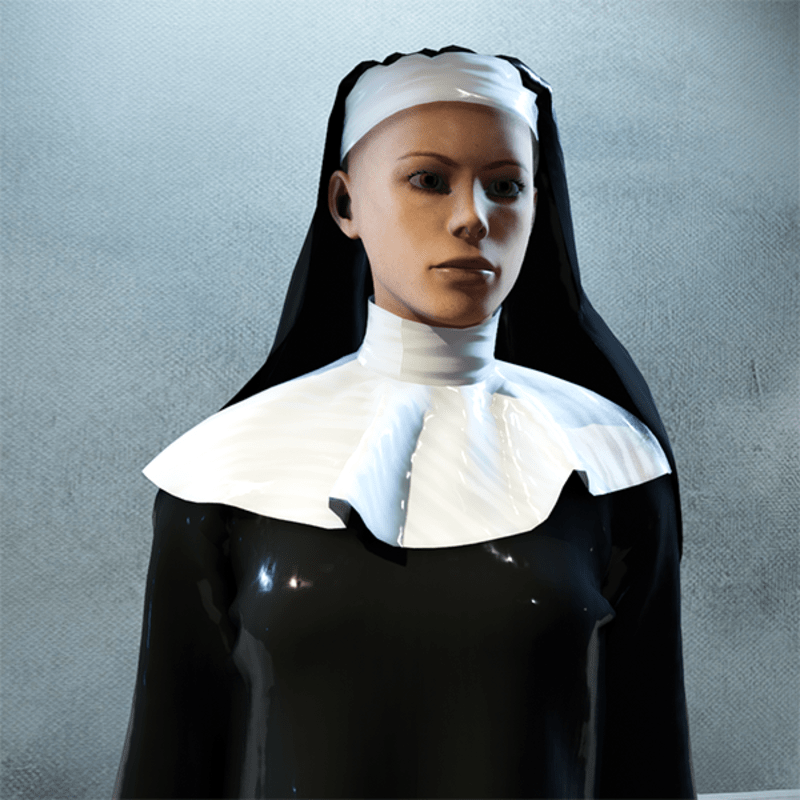 Novice Nun Latex Dress