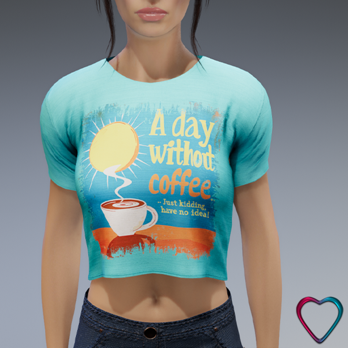 Women Tee-Shirt with Message - Without Coffee