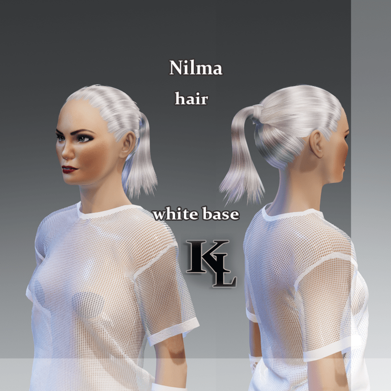 Nilma hair- white base