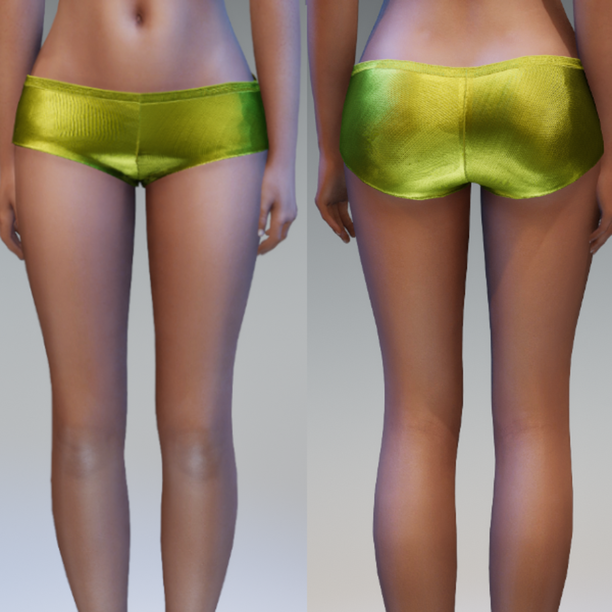 Tiny Boy Shorts - Metallic Yellow