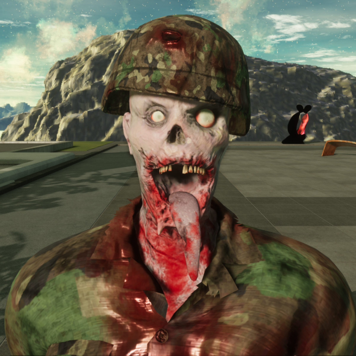 Army Helmet for Zombie Avatar