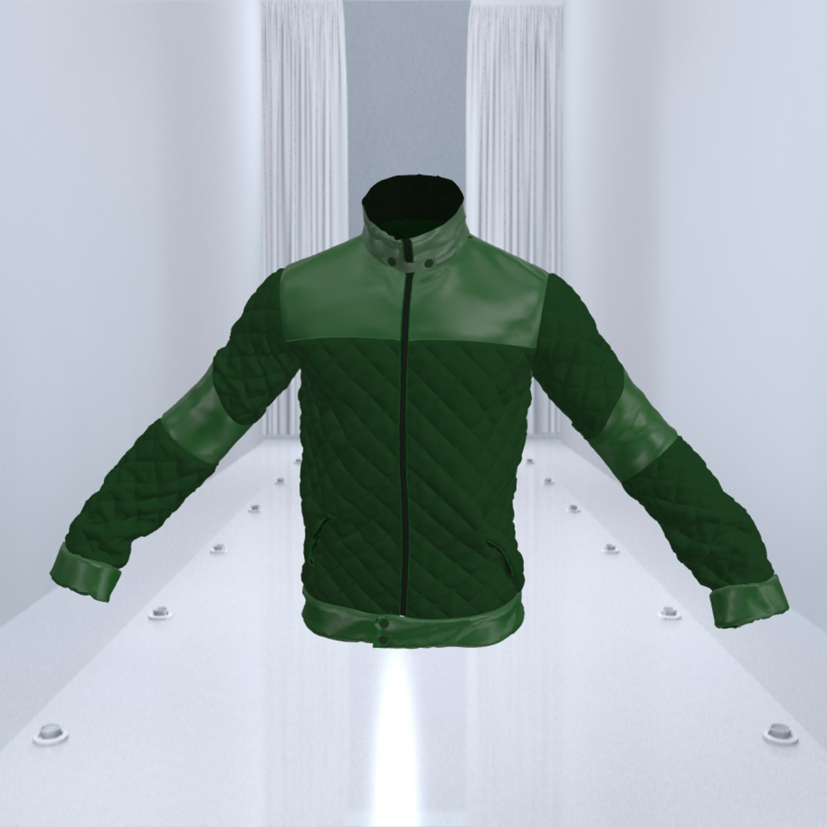 Green Bomber Jacket Leather