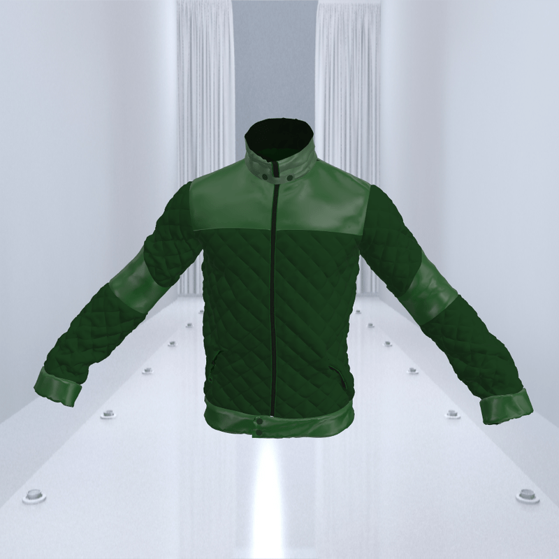 Green Bomber Jacket Leather