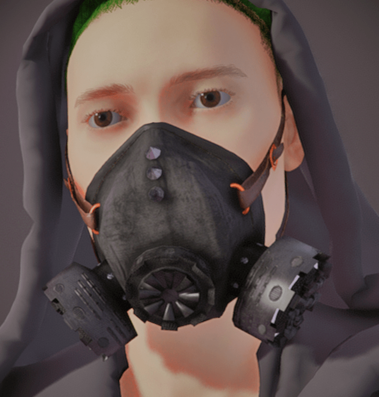 Gas Mask Respirator Black