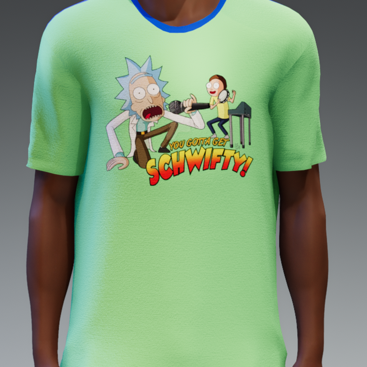 Rick & Morty Schwifty Inspired Fan Art T-Shirt
