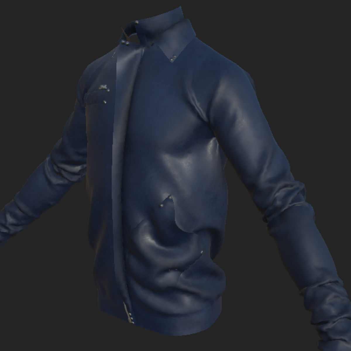 JACKET_ 2 LEATHER BLUE