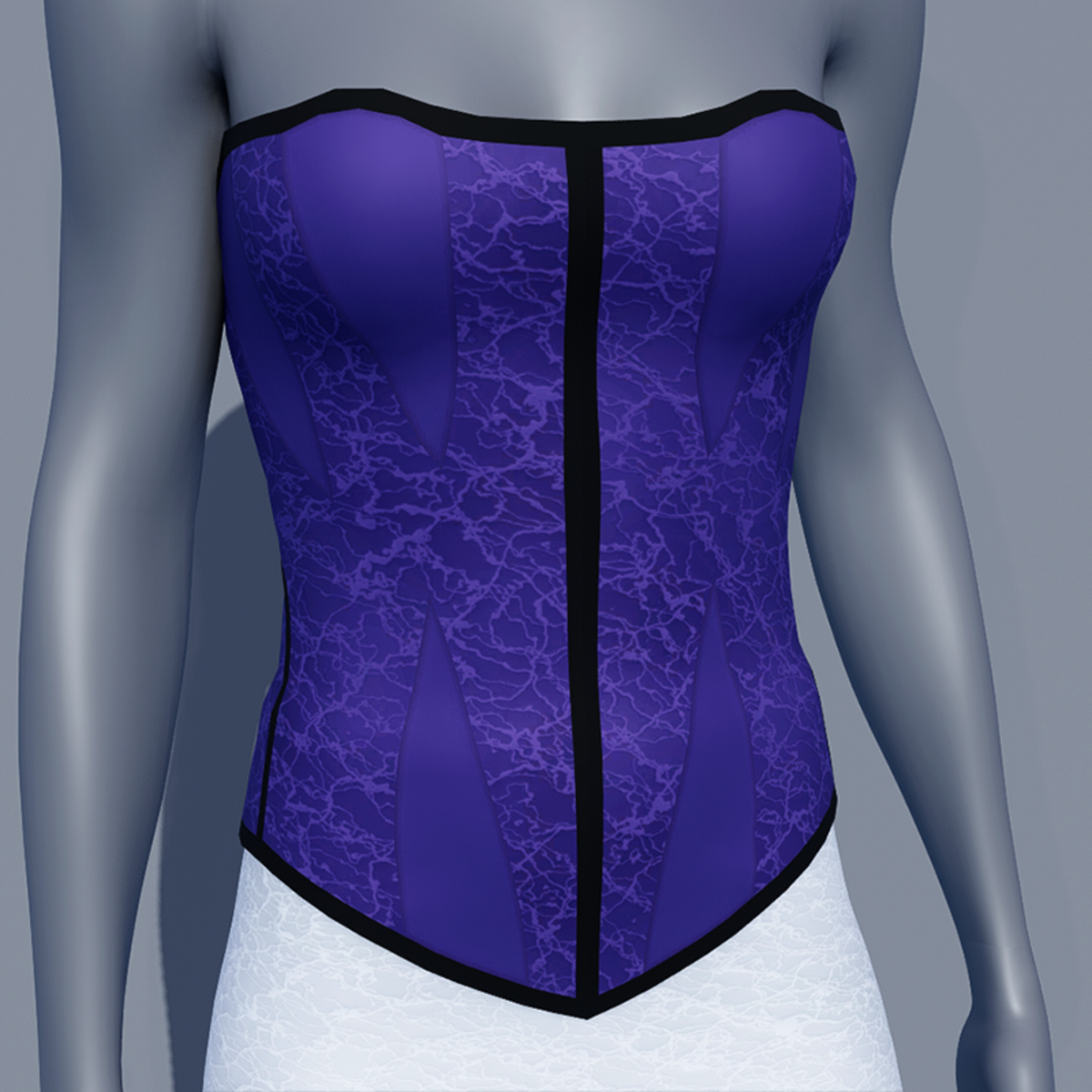 Leather Corset - Ultra Violet