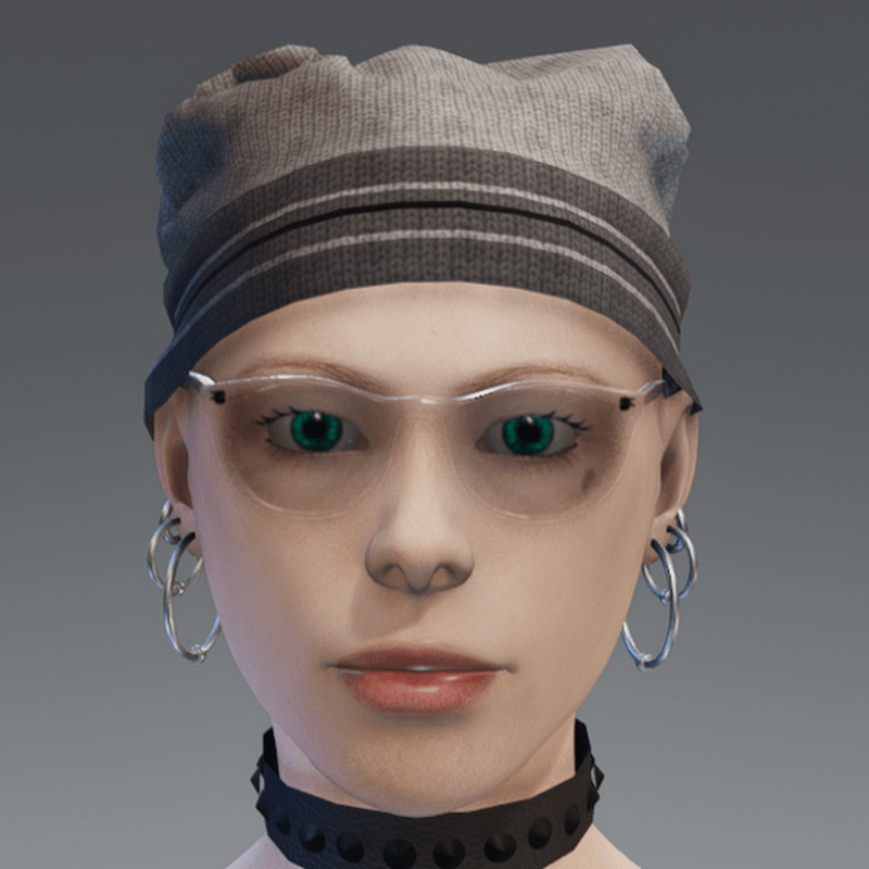 Glasses with transparent frame F