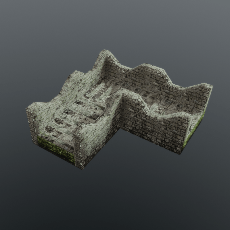 Battlement castle wall Corner