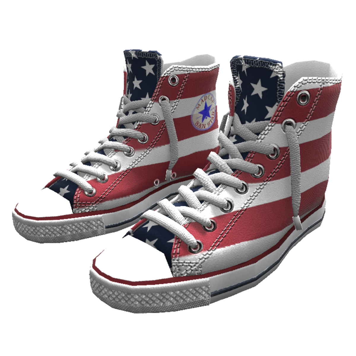 Girl shoes San-Star sneakers high stars&stripes for woman