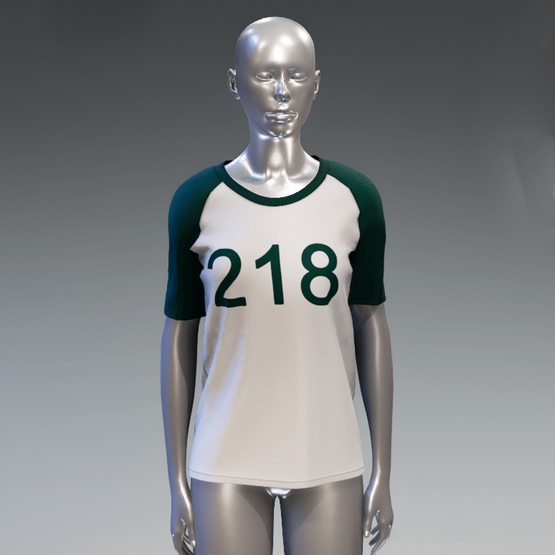 "Squid game" style t-shirt female 218