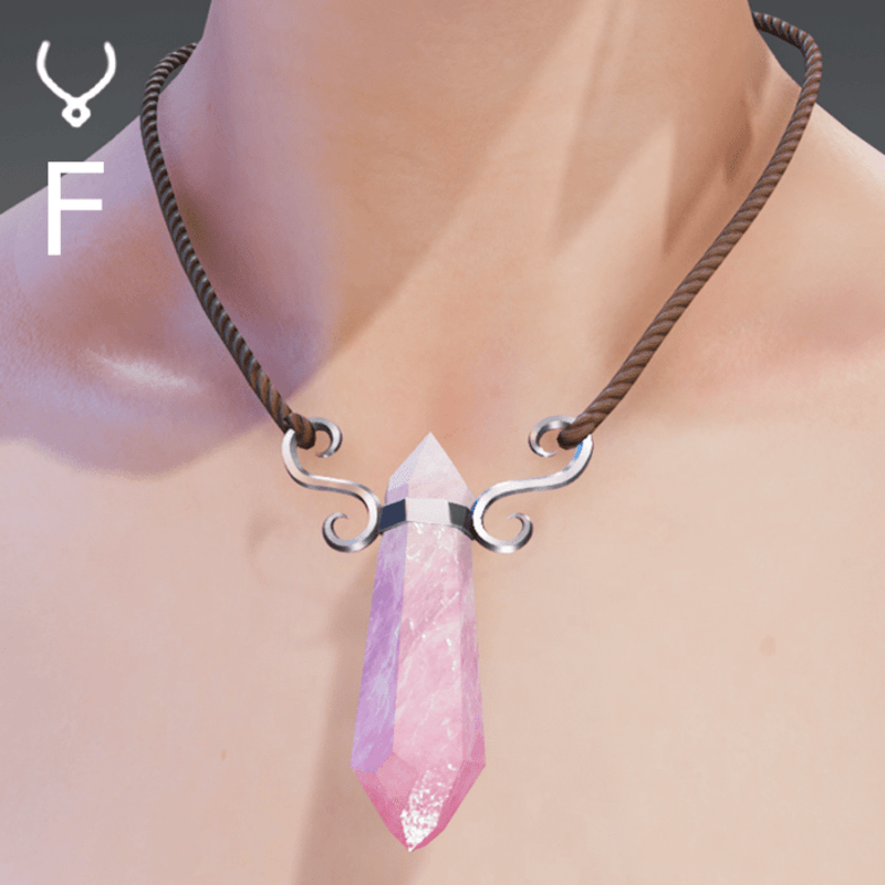 Female Glowing Rose Quartz Pendant