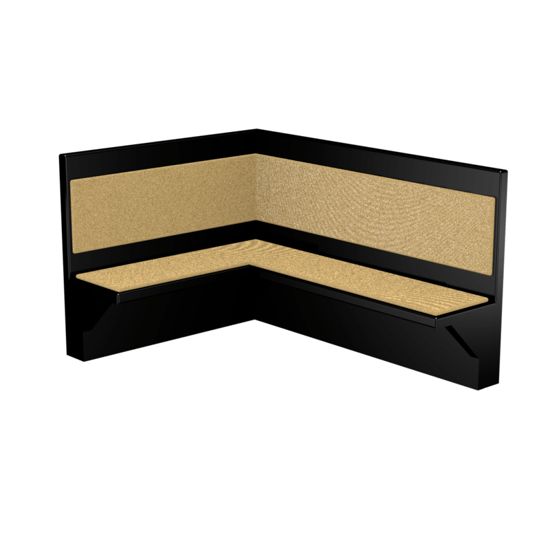 Seat corner bench black