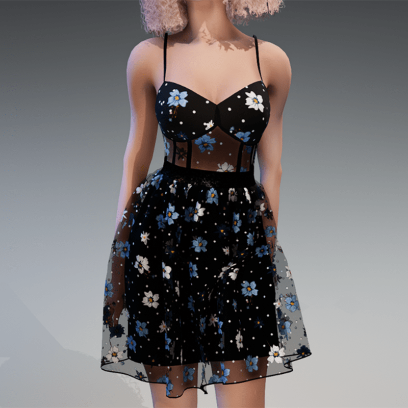 Summer Dress with Flowers V2