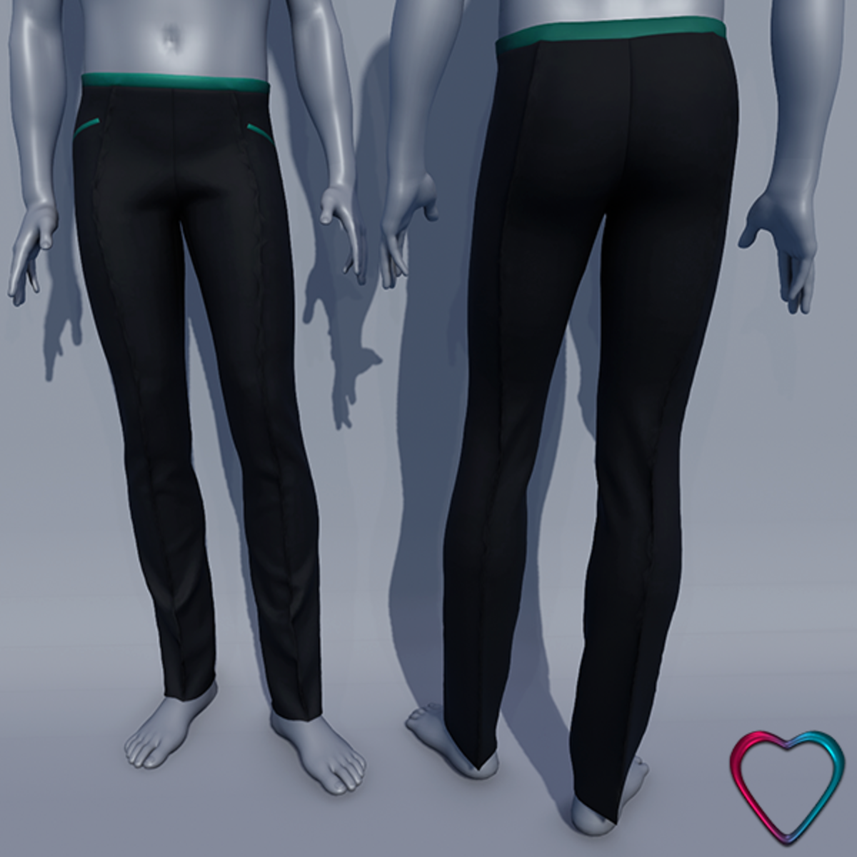 Men Formal Pants - Green