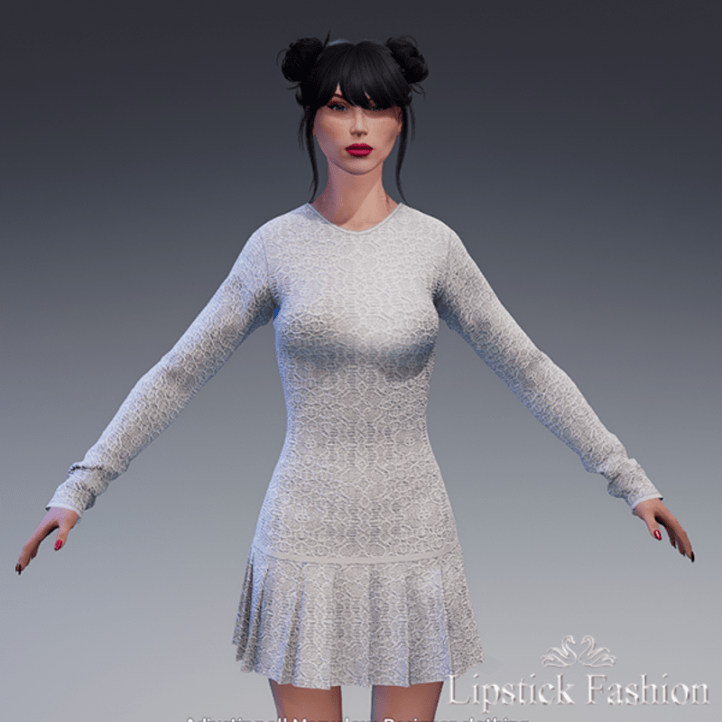 L.F. FRANCE LACE DRESS GREY