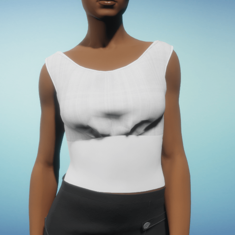 Blouse Tank - White Plaid