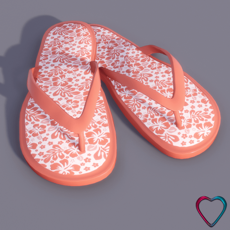 Plastic Sandals Shoes - Women FlipFlop - Salmon