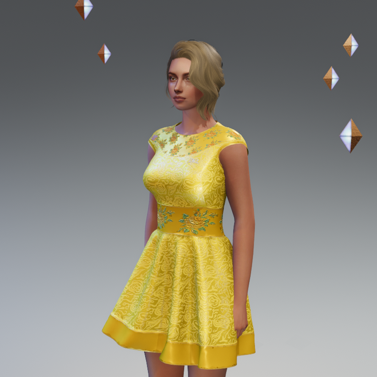 ROSE DRESS YELLOW