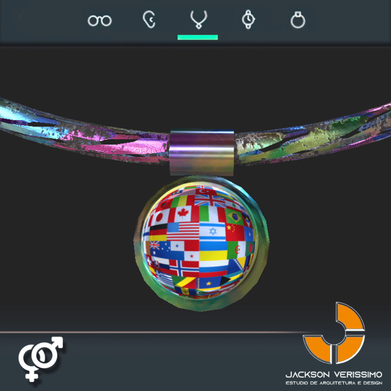 Global Necklace- Flags