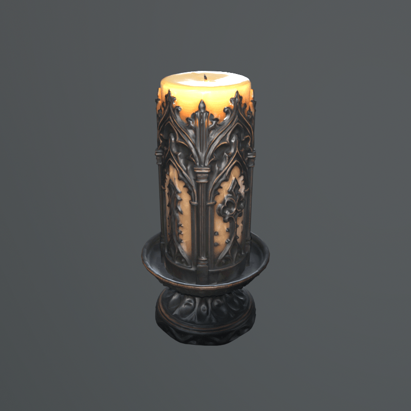Ornate Gothic Candle